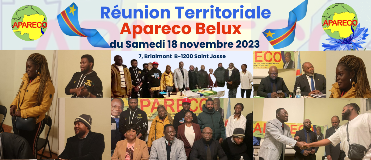 Réunion territoriale de l’APARECO Belux , le 18 novembre 2023